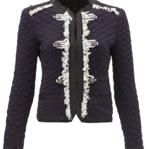 Rebecca Taylor elegant Black and White Textured Blazer